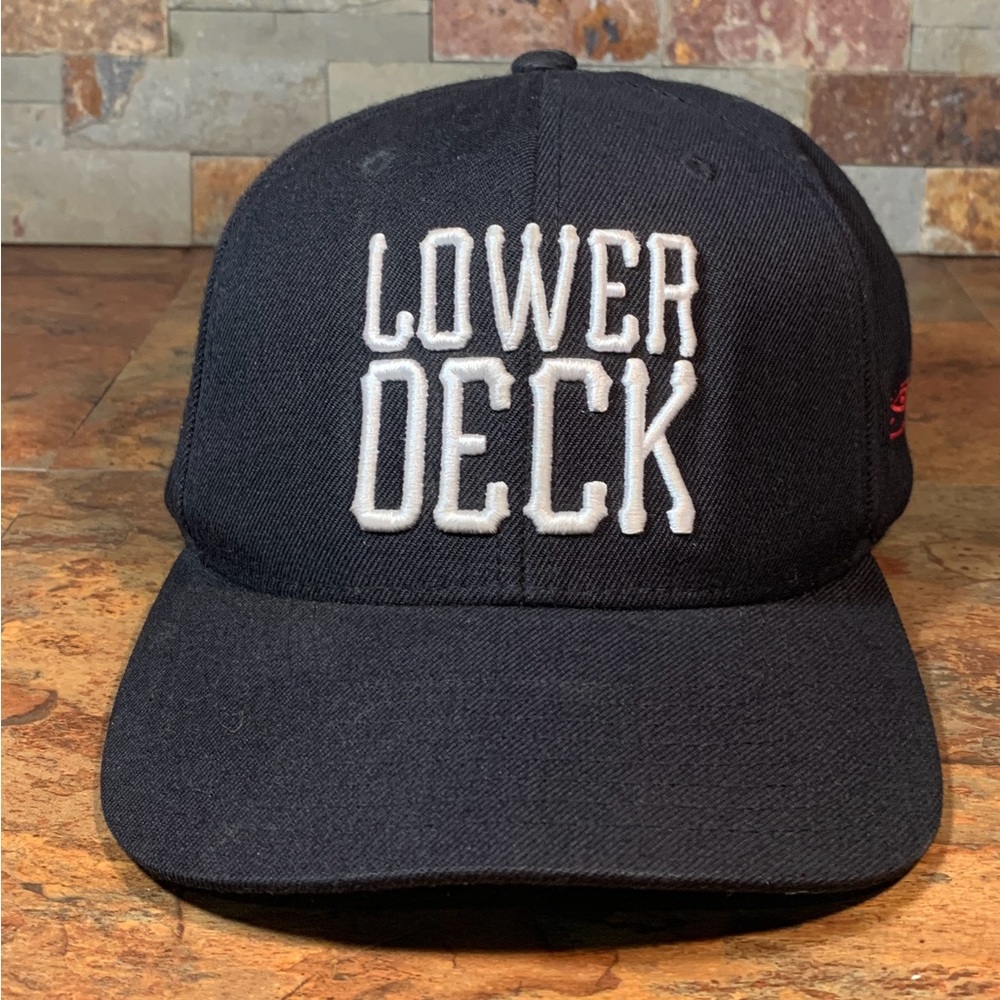 Lower Deck Black/ Red Snapback Adjustable Hat - image 2